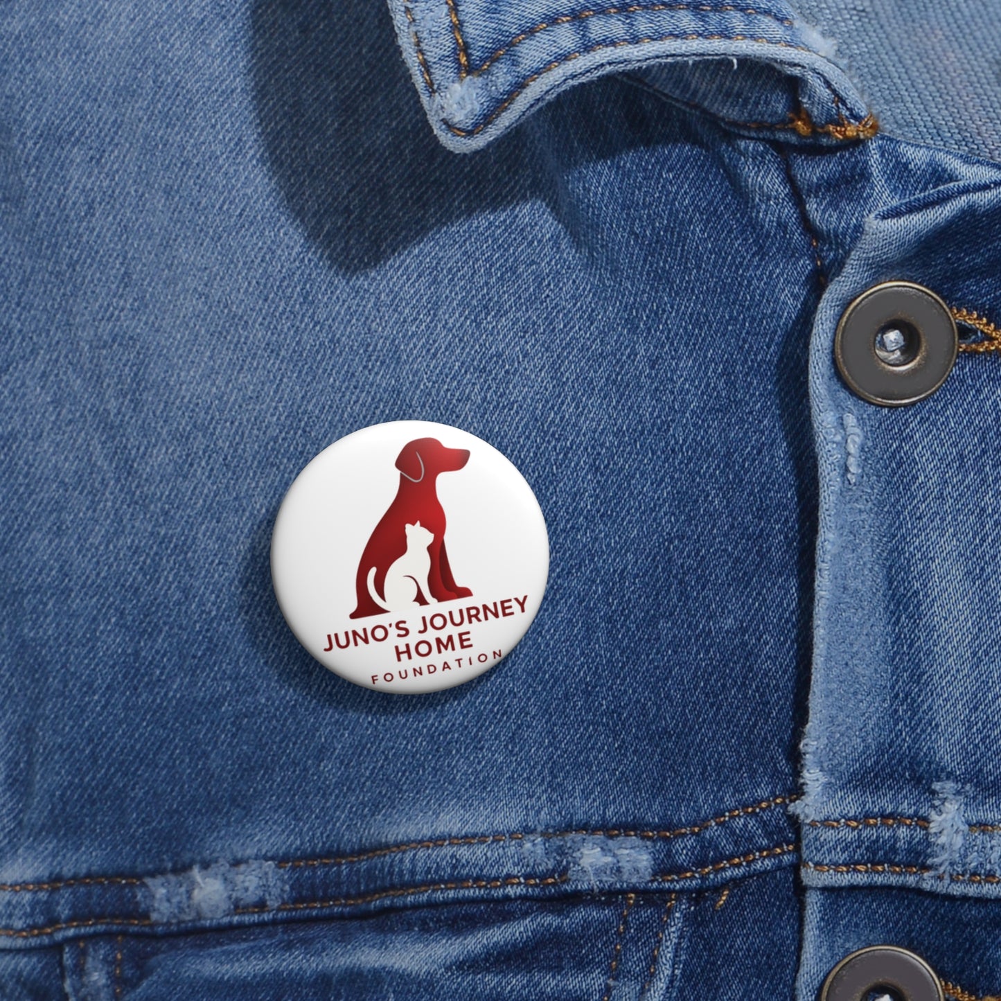 Pin Button | Juno's Journey Home Foundation Rescue Logo Button