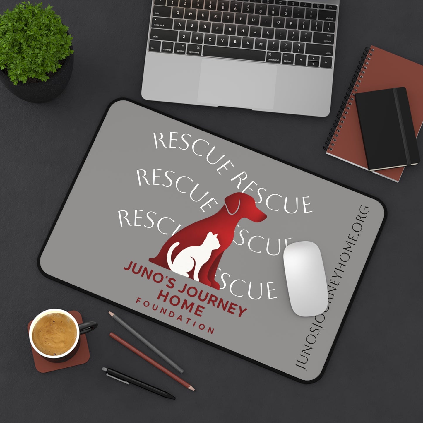 Desk Mat | Juno’s Journey Home Foundation Mouse Pad | Animal Rescue