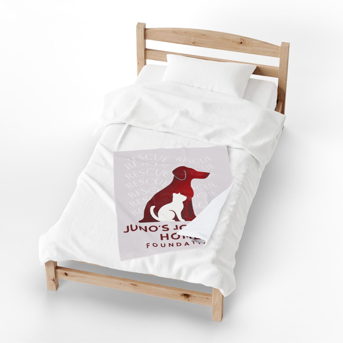 Velveteen Plush Blanket | Juno's Journey Home Rescue Dog & Cat Charity Throw