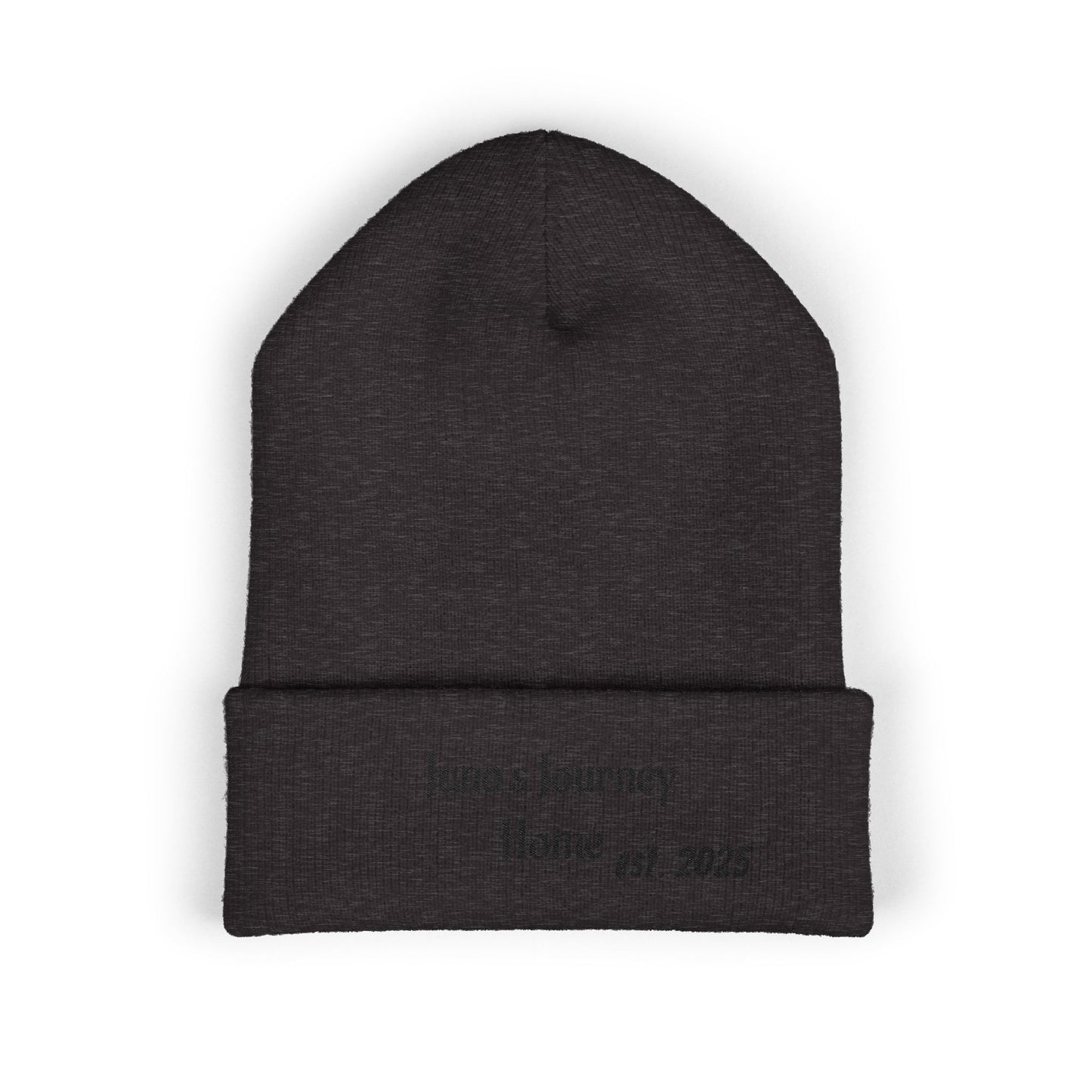 Embroidered Juno's Journey Home est. 2025 Cuffed Beanie