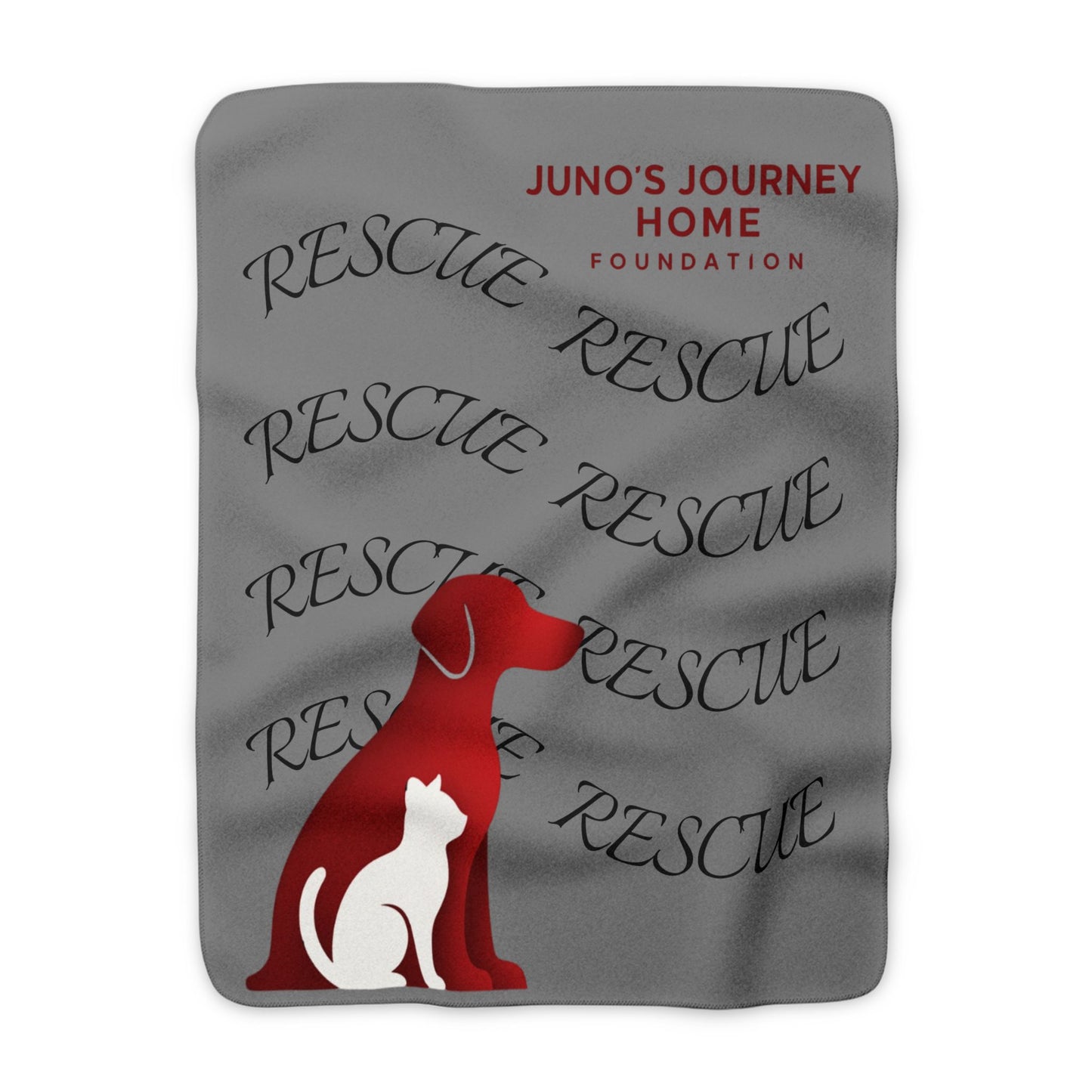 Rescue Pet Sherpa Blanket | Juno’s Journey Home Foundation Comfort Throw