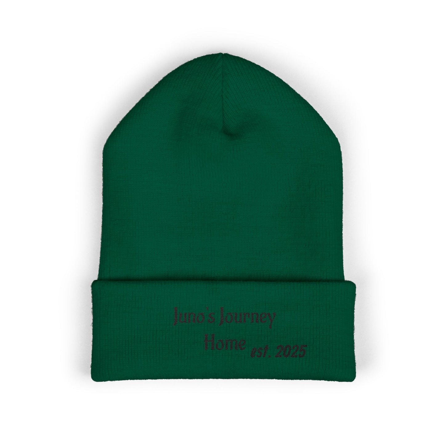 Embroidered Juno's Journey Home est. 2025 Cuffed Beanie