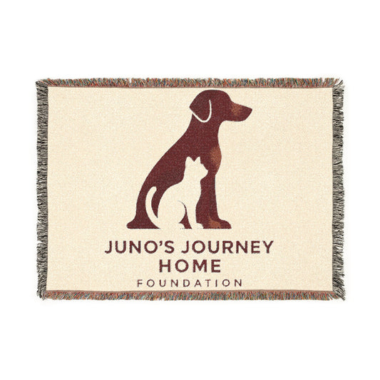 Woven Blanket - Juno’s Journey Home Rescue Dog & Cat Throw