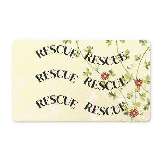 Rescue Floral Doormat | Pet Rescue Welcome Mat for Charity
