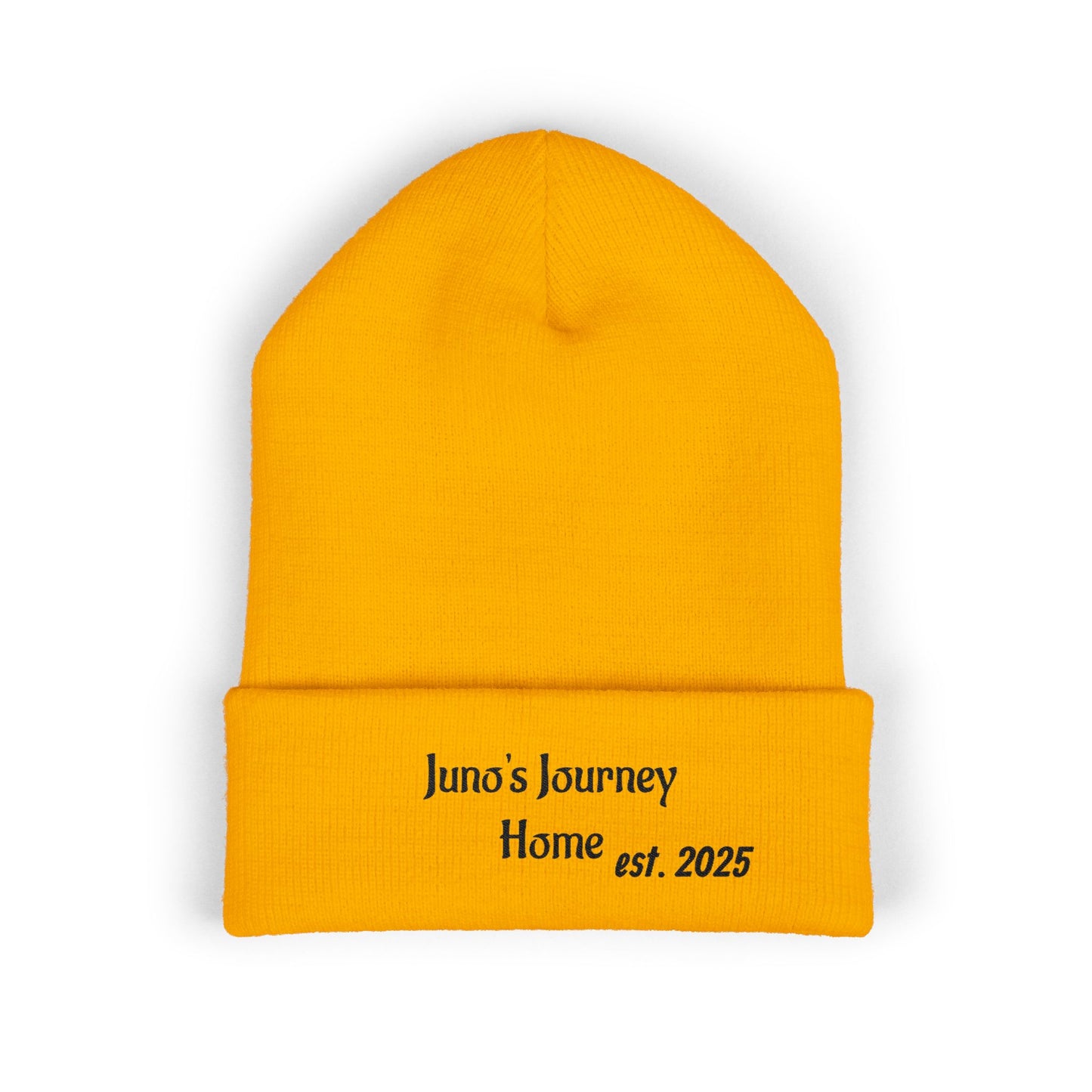 Embroidered Juno's Journey Home est. 2025 Cuffed Beanie