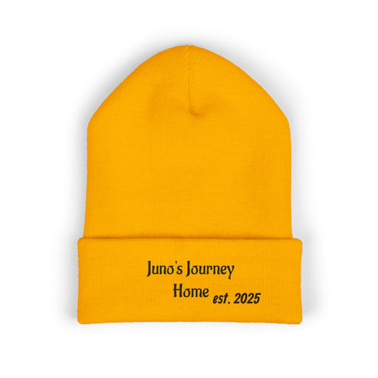 Embroidered Juno's Journey Home est. 2025 Cuffed Beanie