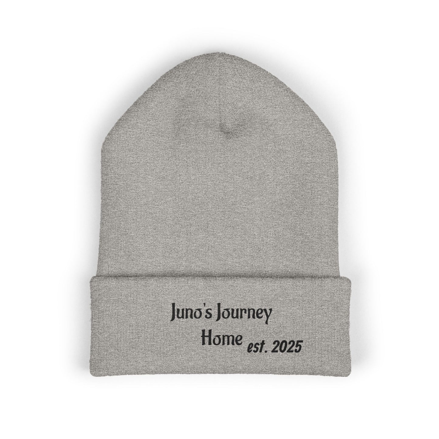 Embroidered Juno's Journey Home est. 2025 Cuffed Beanie