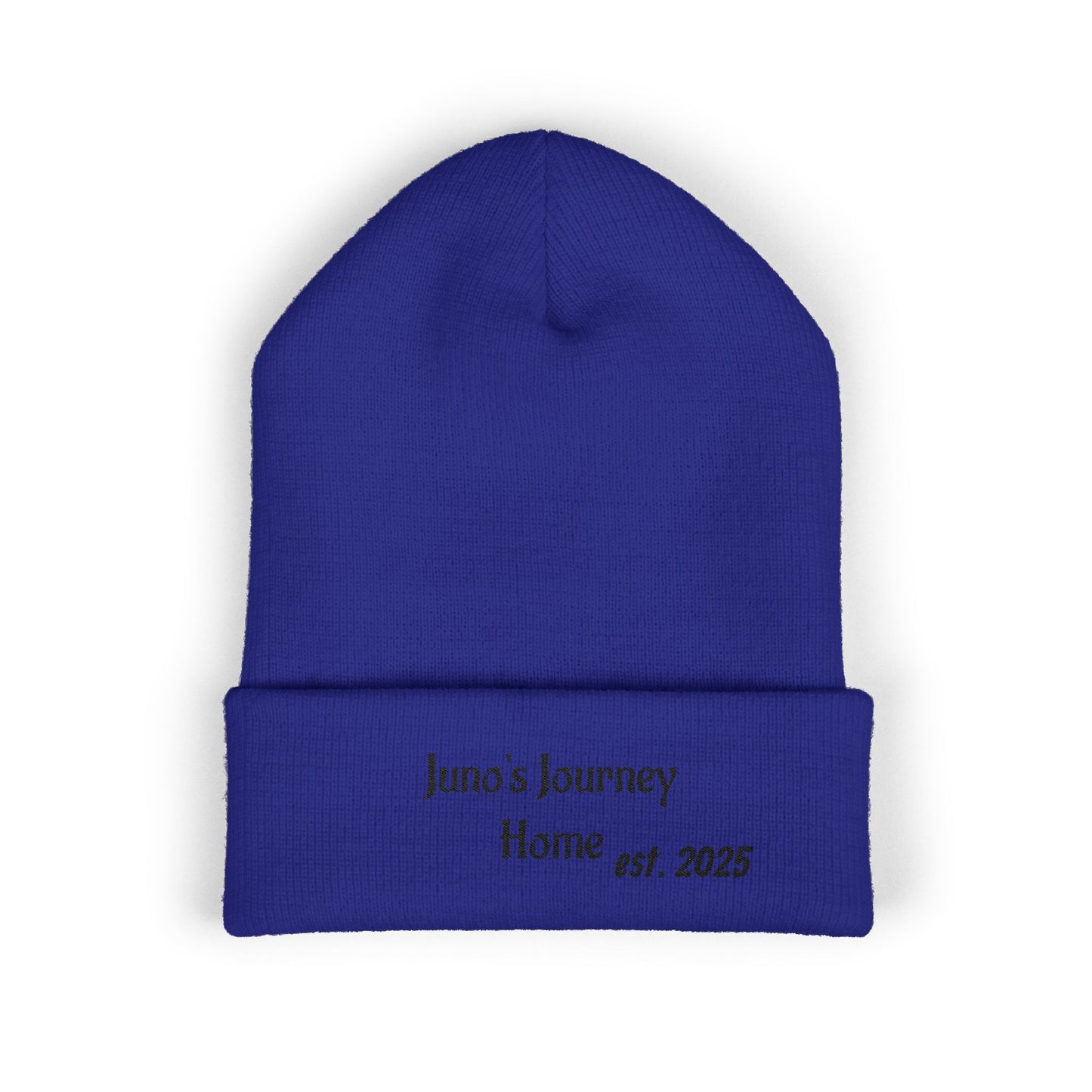 Embroidered Juno's Journey Home est. 2025 Cuffed Beanie