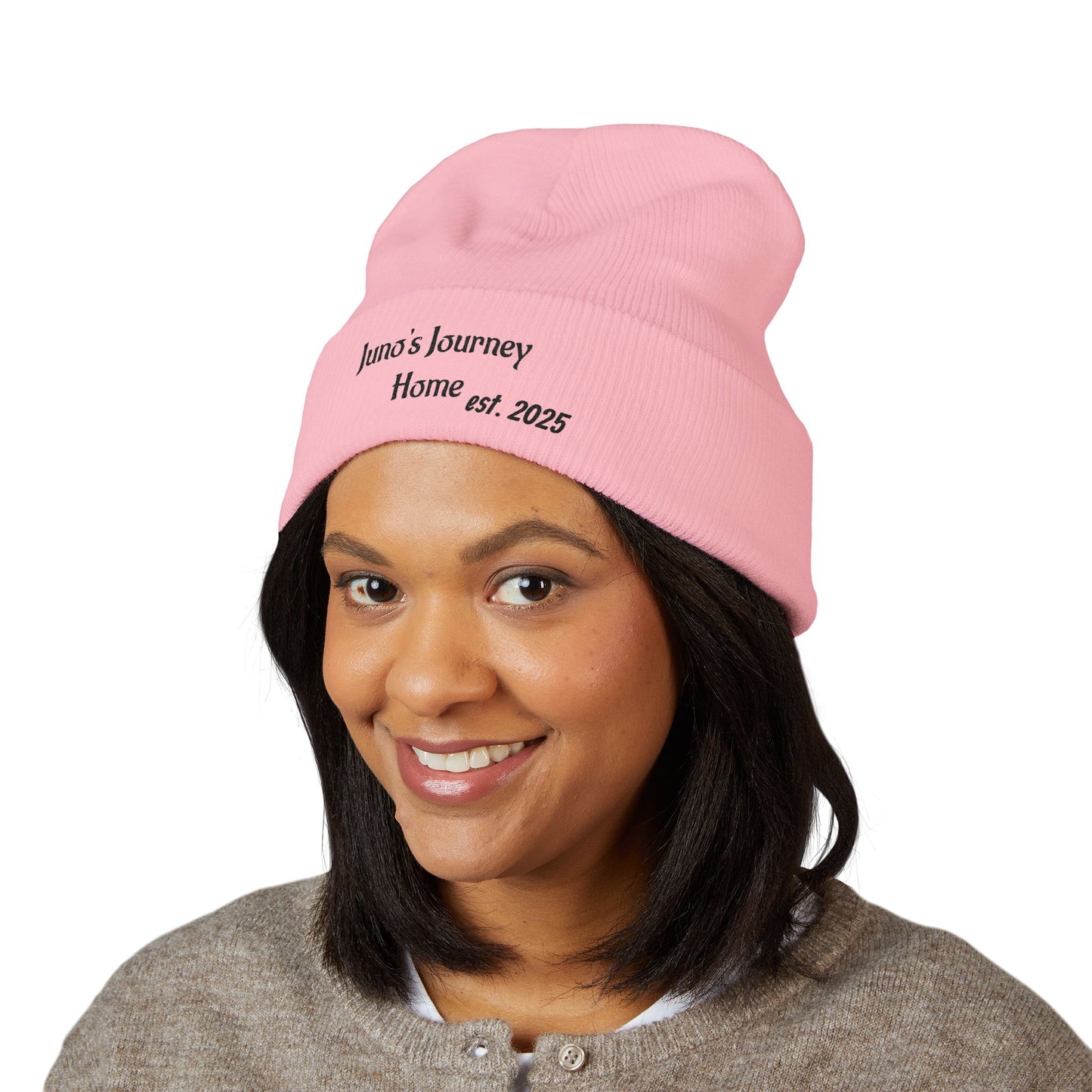 Embroidered Juno's Journey Home est. 2025 Cuffed Beanie