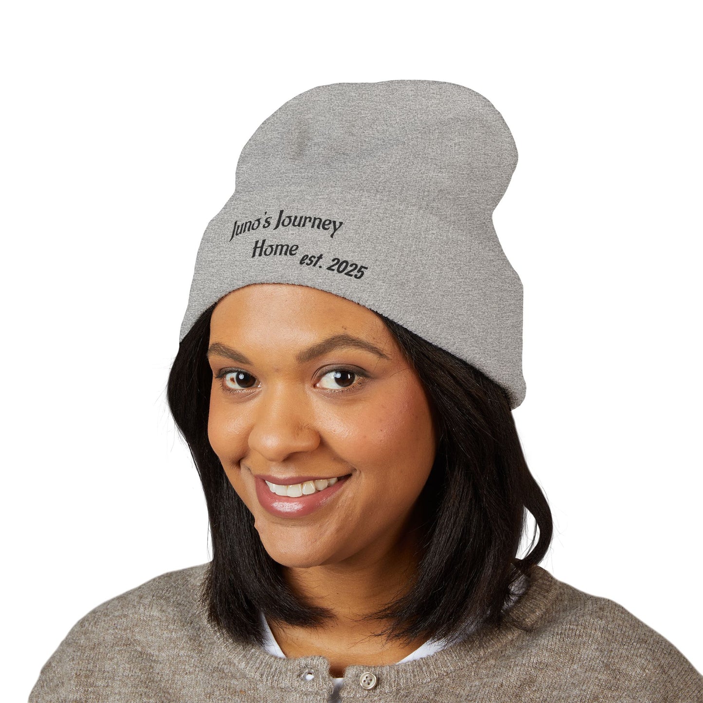 Embroidered Juno's Journey Home est. 2025 Cuffed Beanie