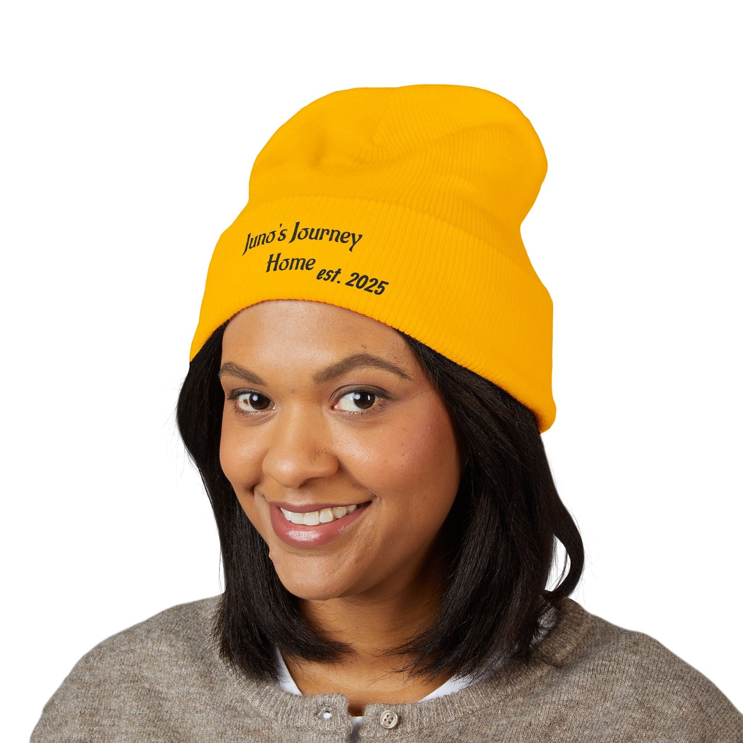 Embroidered Juno's Journey Home est. 2025 Cuffed Beanie