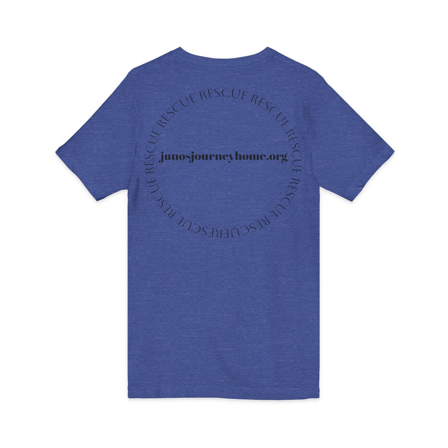 Juno's Journey Home Rescue Logo V-Neck Tee | Dog & Cat Rescue Charity Shirt