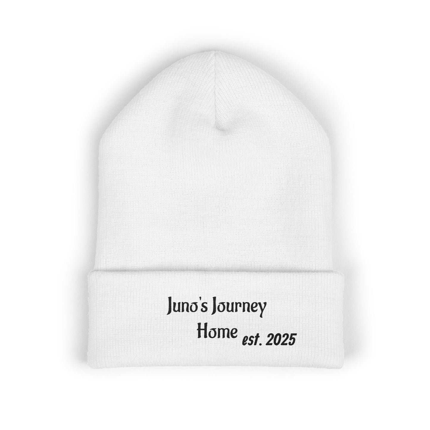 Embroidered Juno's Journey Home est. 2025 Cuffed Beanie