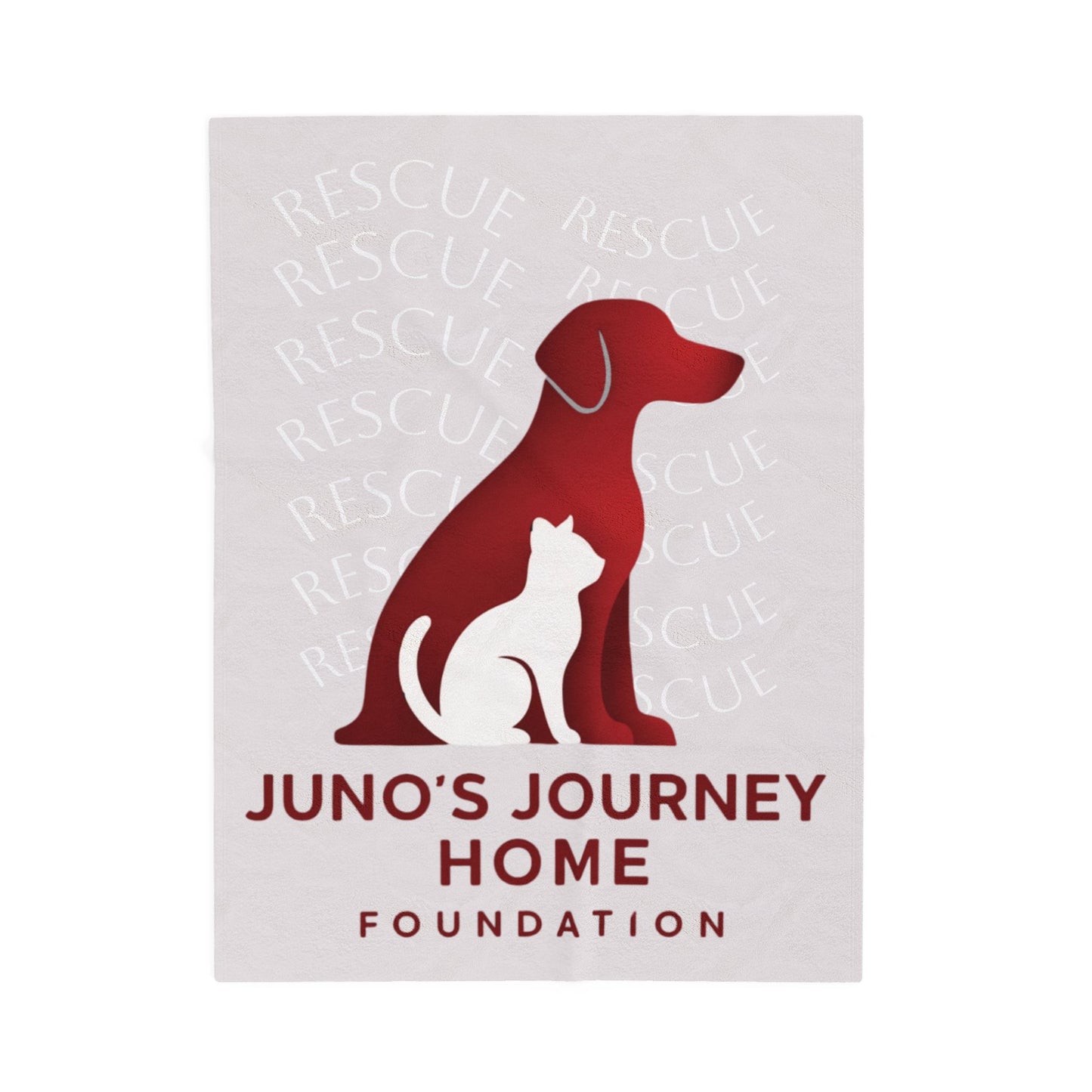 Velveteen Plush Blanket | Juno's Journey Home Rescue Dog & Cat Charity Throw