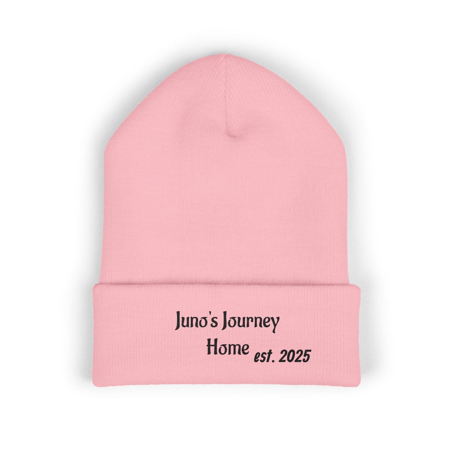 Embroidered Juno's Journey Home est. 2025 Cuffed Beanie